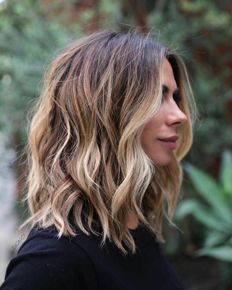 Collarbone Visual Idea — Blonde to Brunette Hair