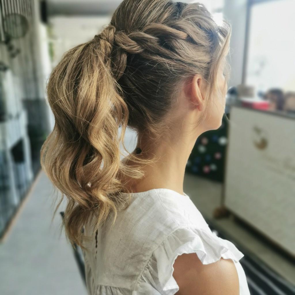 Ash Blonde Twisted Ponytail — Winter Date Night Hairstyles