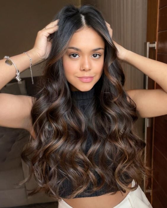 Dimensional Dark Brown With Caramel — Dark Chocolate Brown Hair