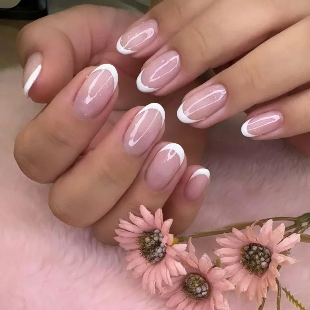 High Gloss Medium Square Classic White French High Gloss Medium Square Classic White French — Winter French Tip Nails
