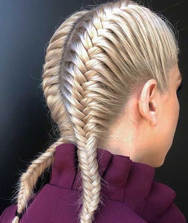 Shoulder Length Fishtail Braids — Winter Protective Hairstyles