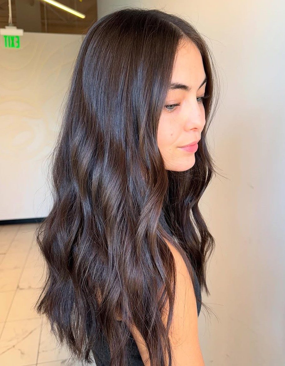 Shoulder Length Lustrous Espresso — Espresso Brown Hair