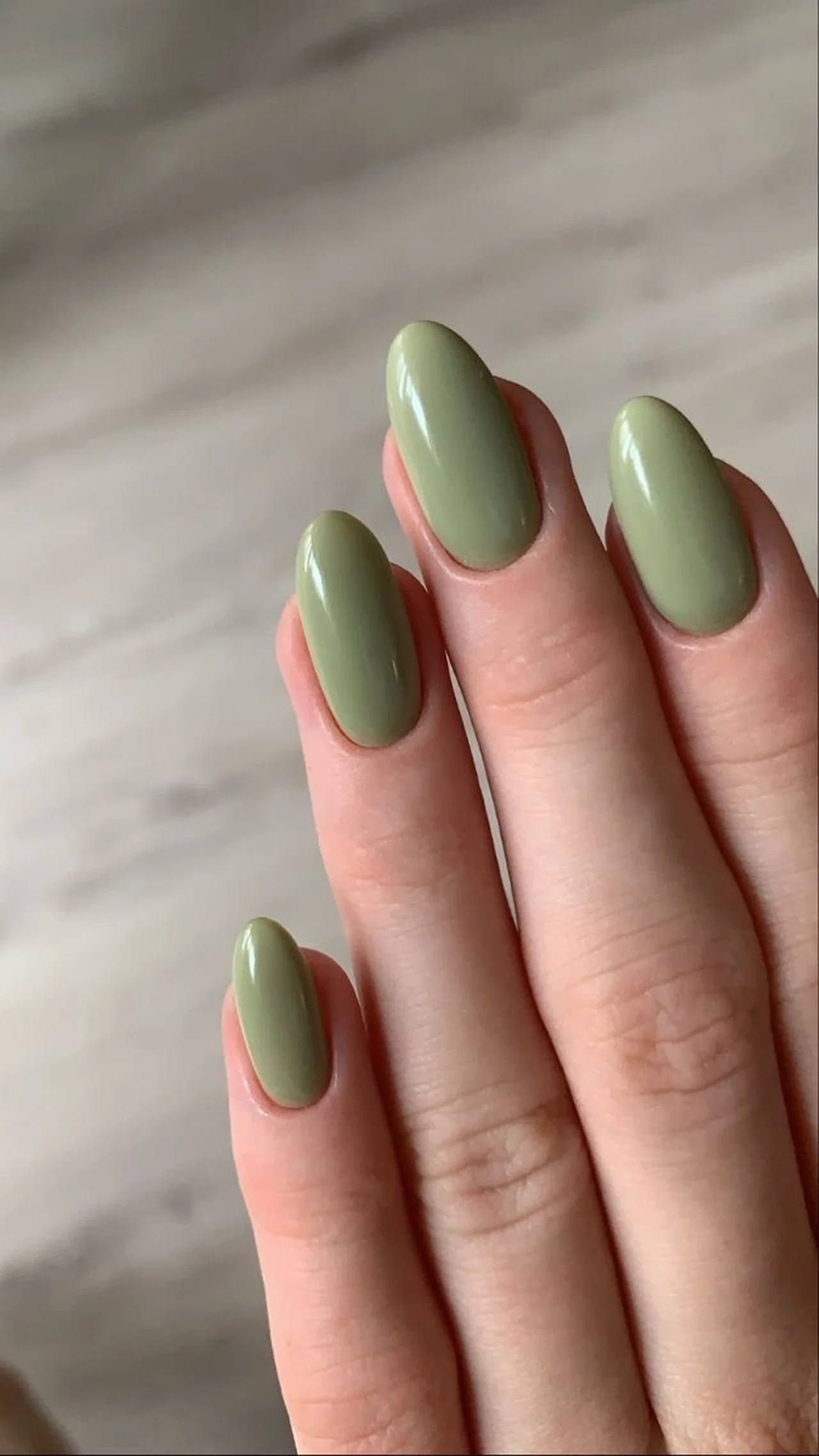 Muted Soft Sage Green — Winter Gel Nail Colors