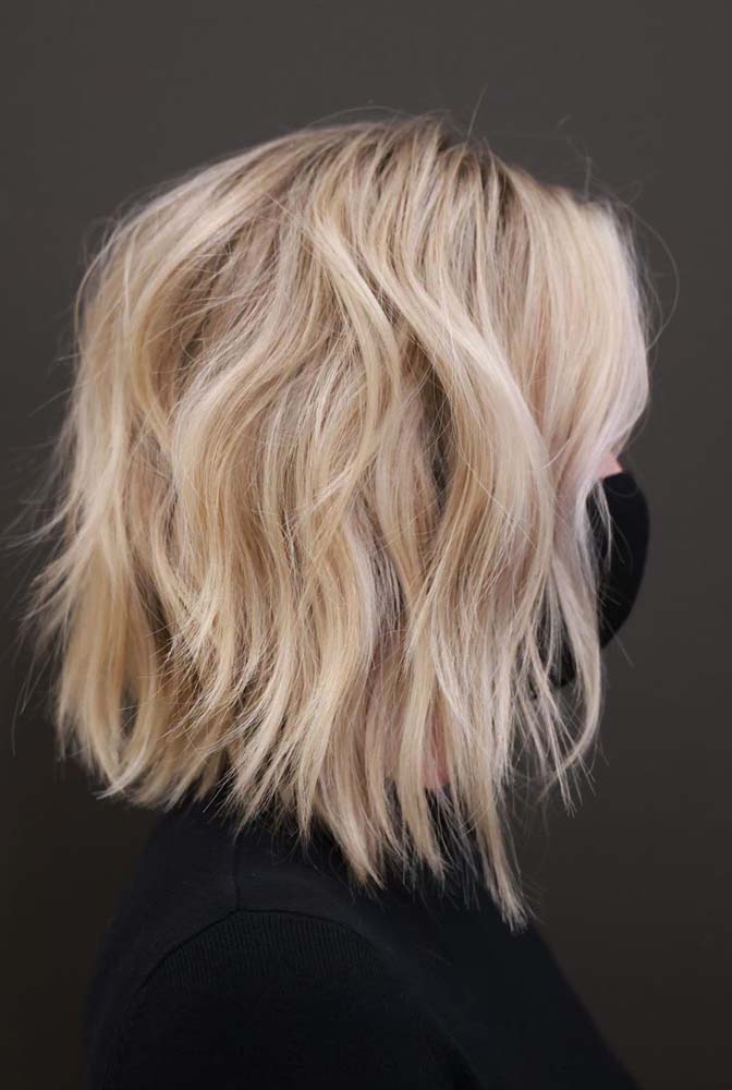 Ash Blonde Bob with Platinum Streaks — Winter Highlights