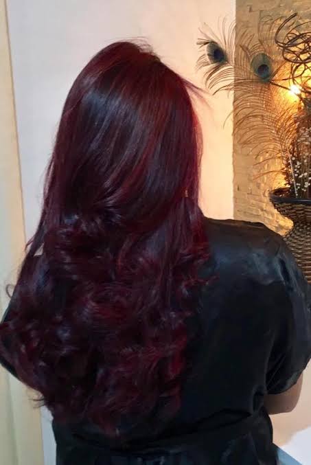 Mid-Back Visual Idea — Winter Red Hair Colors