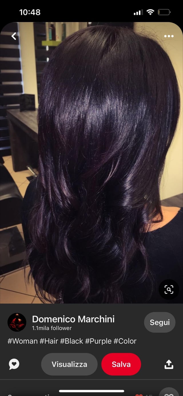 Rich Deep Plum Curls — Plum Hair Color