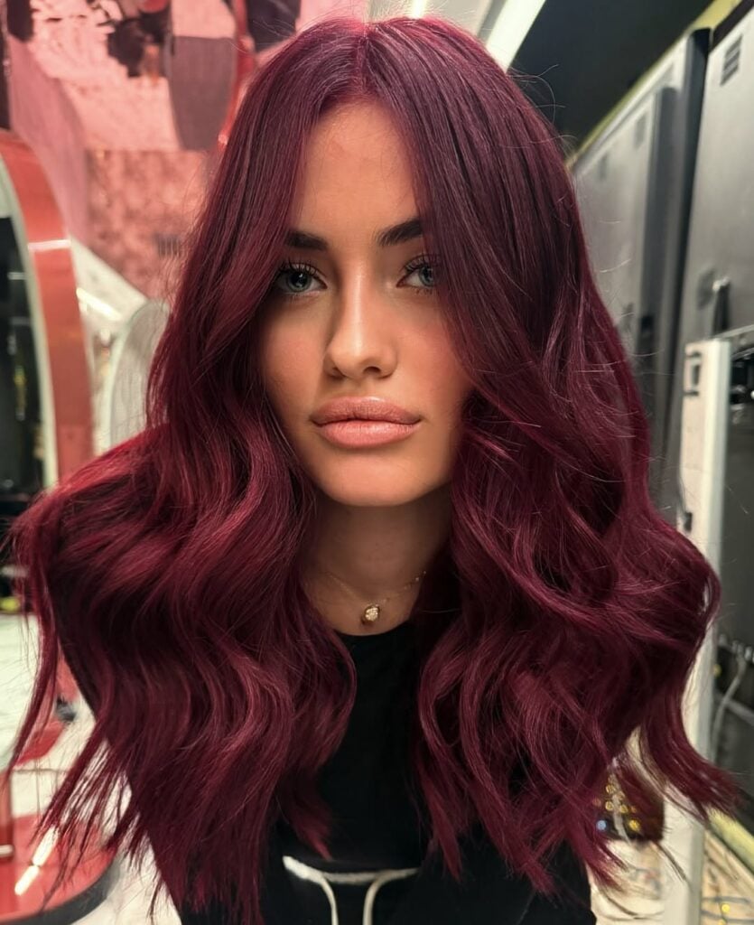 Shoulder Visual Idea — Cherry Cola Hair Color