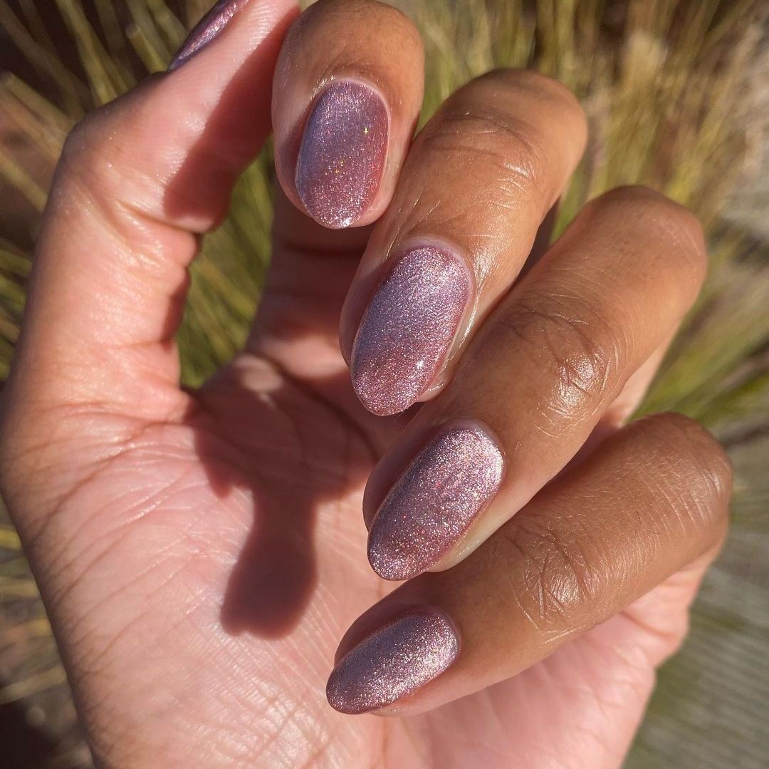 Shimmering Rose Gold Matte Velvet — Velvet Nails