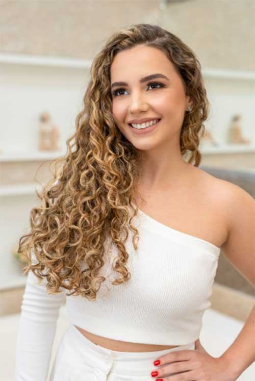Dark Brown With Blonde Balayage Visual Idea Dark Brown With Blonde Balayage Visual Idea — Winter Hair Colors for Curly Hair