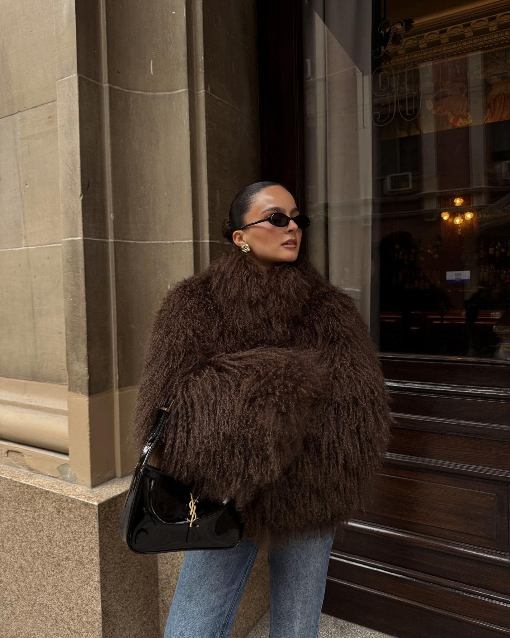 Street Style Outfit Idea — Faux Fur Coat Outfits