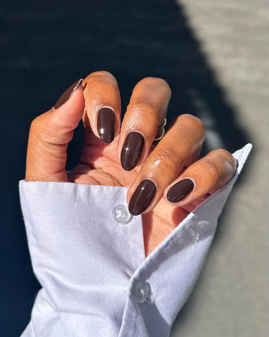 High Gloss Visual Idea — Winter Gel Nails