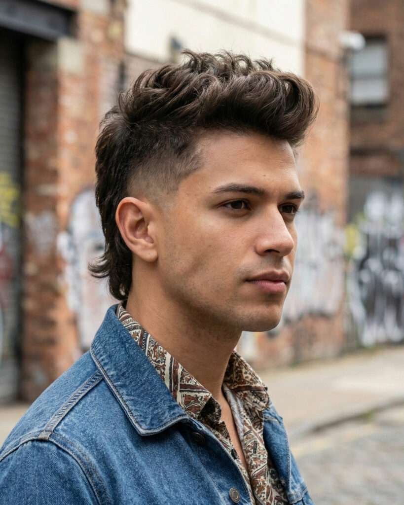 Modern Mullet with Voluminous Top Modern Mullet with Voluminous Top — Winter Haircuts for Men