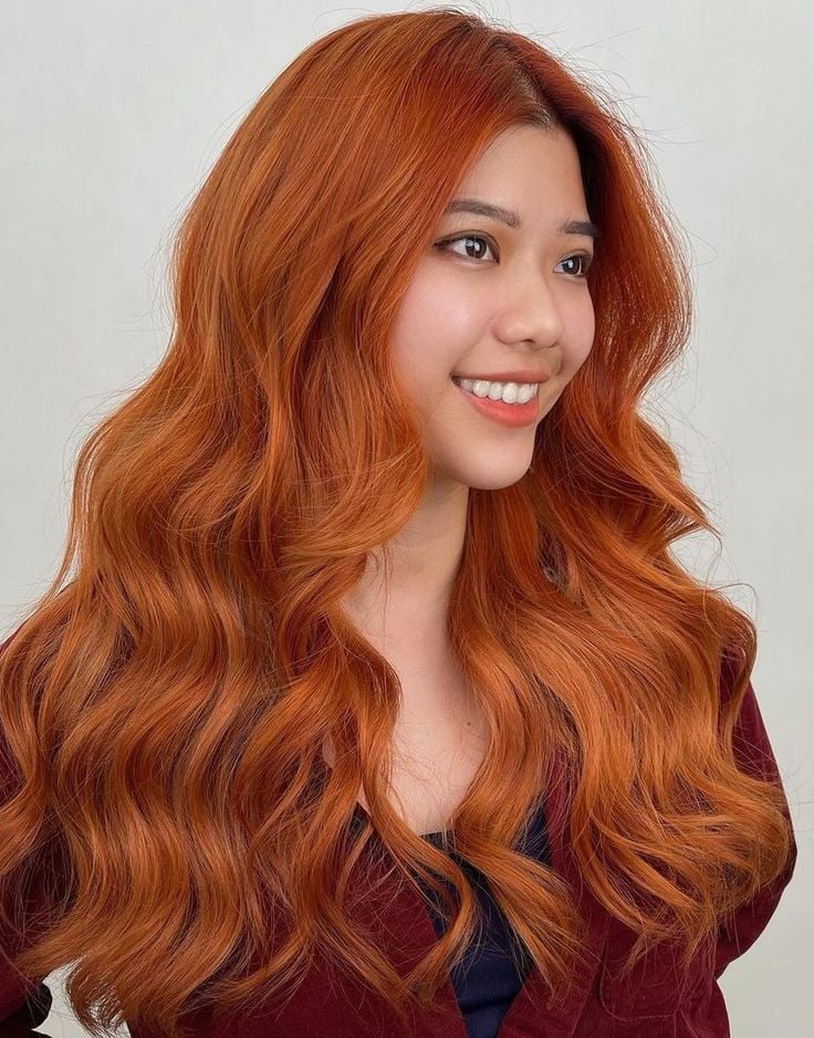Vibrant Copper Auburn Visual Idea Vibrant Copper Auburn Visual Idea — Winter Auburn Hair Color