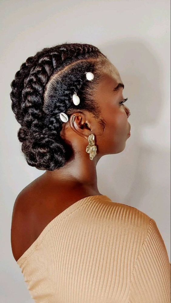 Intricate Braided Updo With Beads — Winter Protective Hairstyles