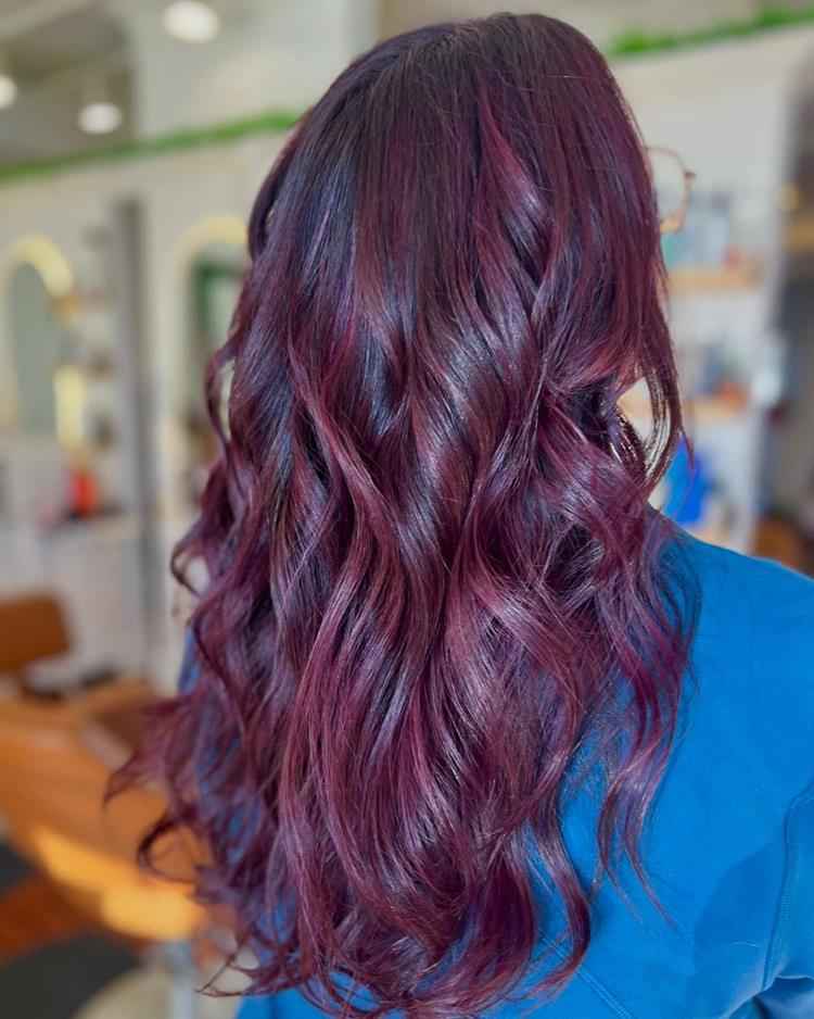 Vibrant Cherry Red With Deep Cola Tones — Cherry Cola Hair Color