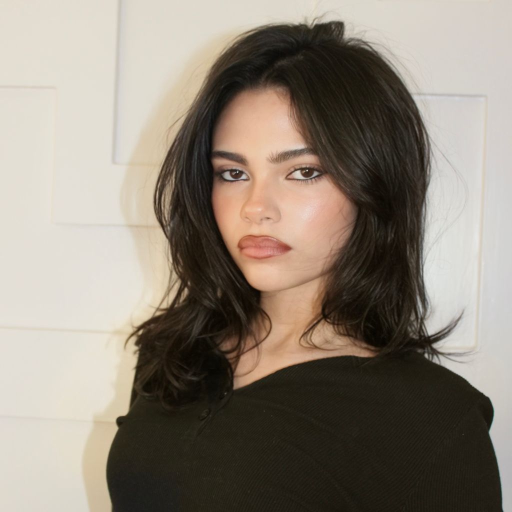 Layered Lob With Side-Swept Bangs — Winter Shoulder Length Hairstyles