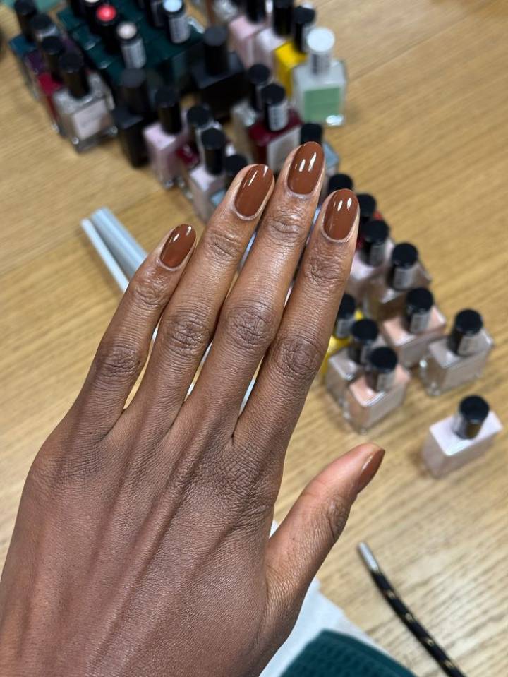 French Tips With Floral Art — Winter Nail Colors for Dark Skin