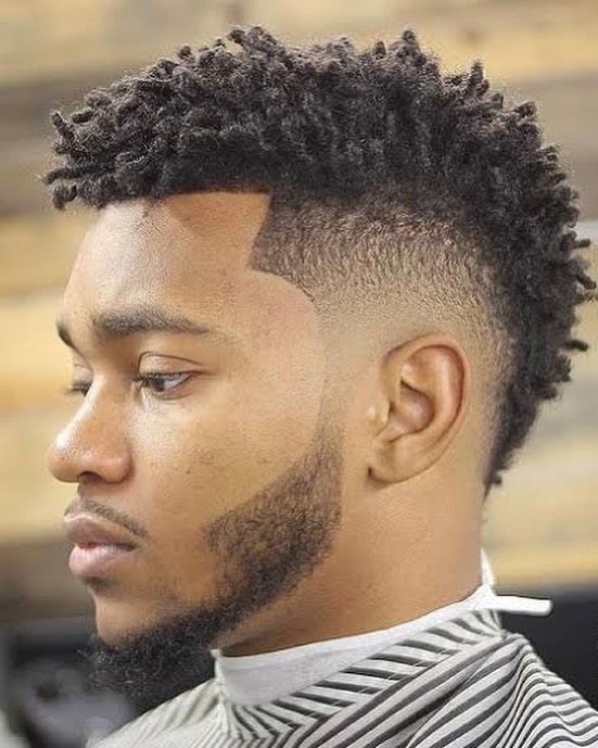 Textured Coily Mohawk Fade Textured Coily Mohawk Fade — Winter Hairstyles for Men