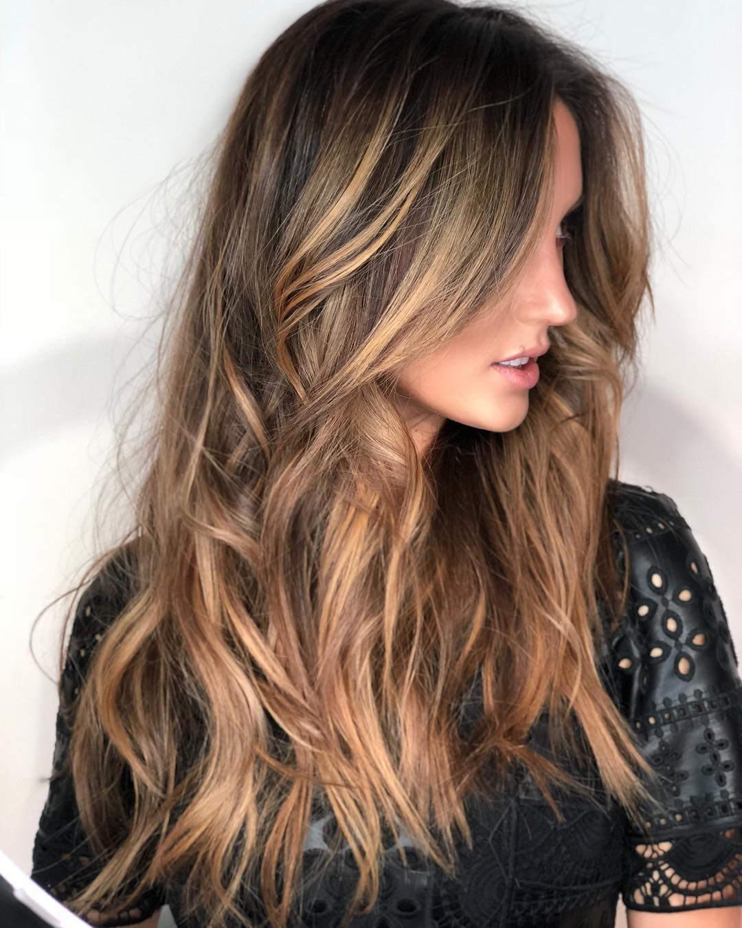 Warm Medium Brown With Golden Ribbons — Chestnut Brown Hair