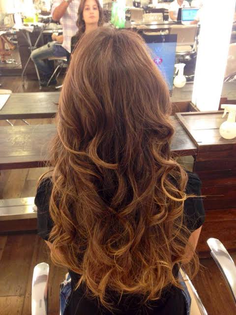No Bangs Visual Idea — Winter Ombre Hair
