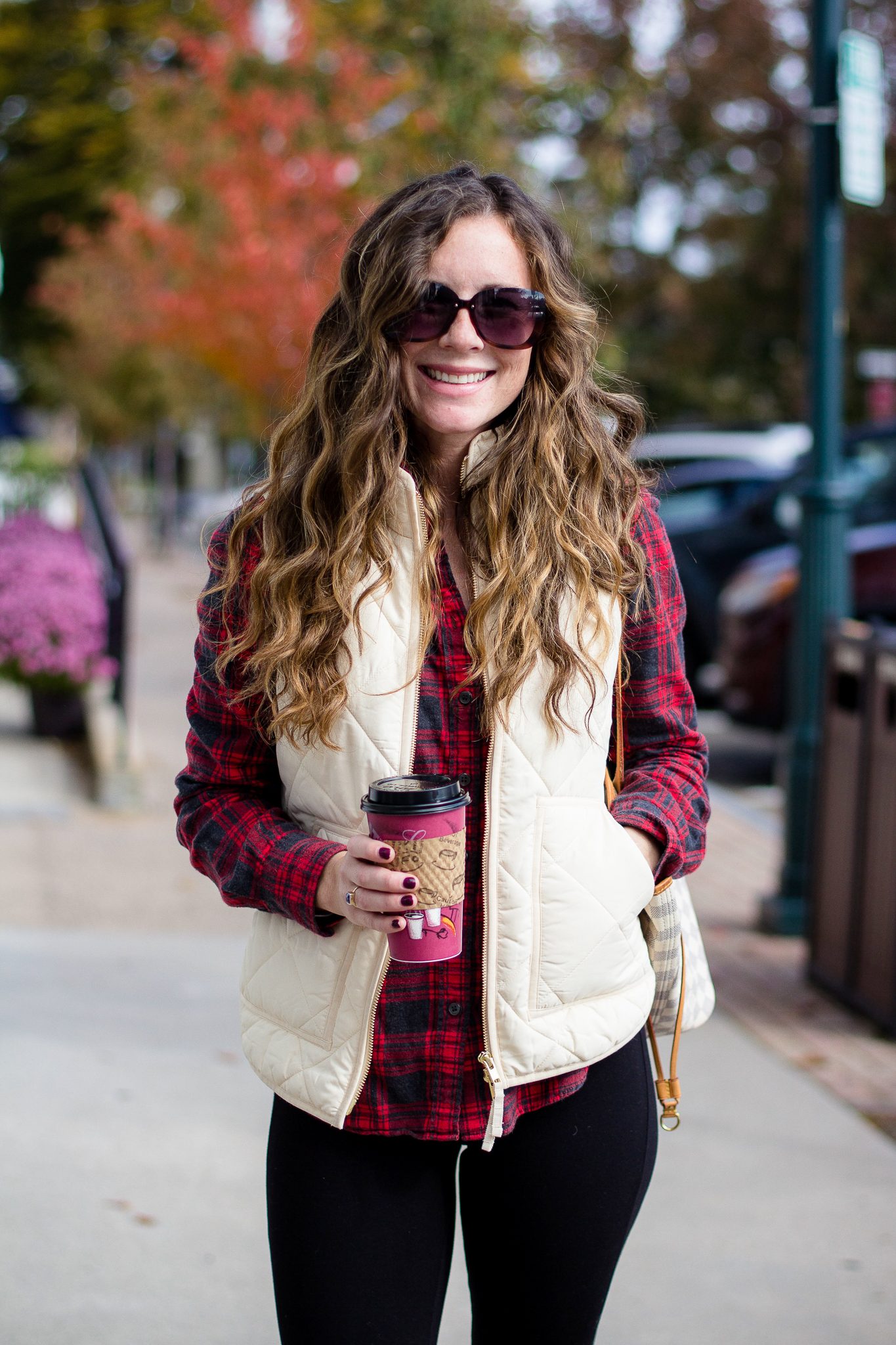 Quilted Puffer Flannel Outfit Idea — Puffer Vest Outfits