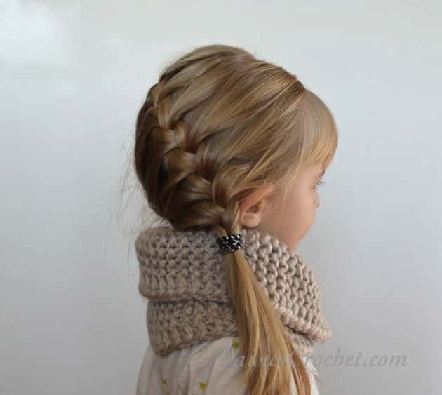 Collarbone Dutch Braid — Winter Hairstyles for Kids