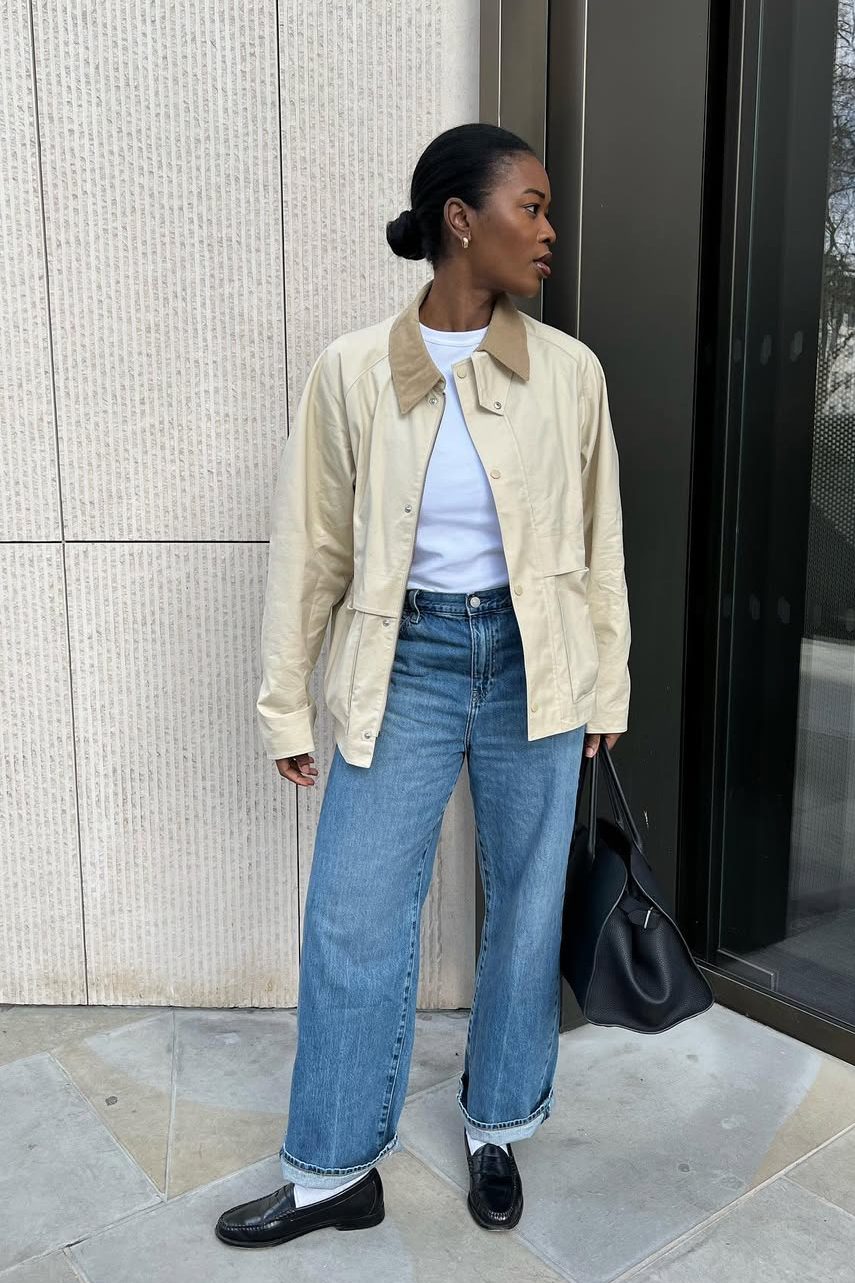 Black Loafers With White Socks Outfit Idea — Parka Outfits