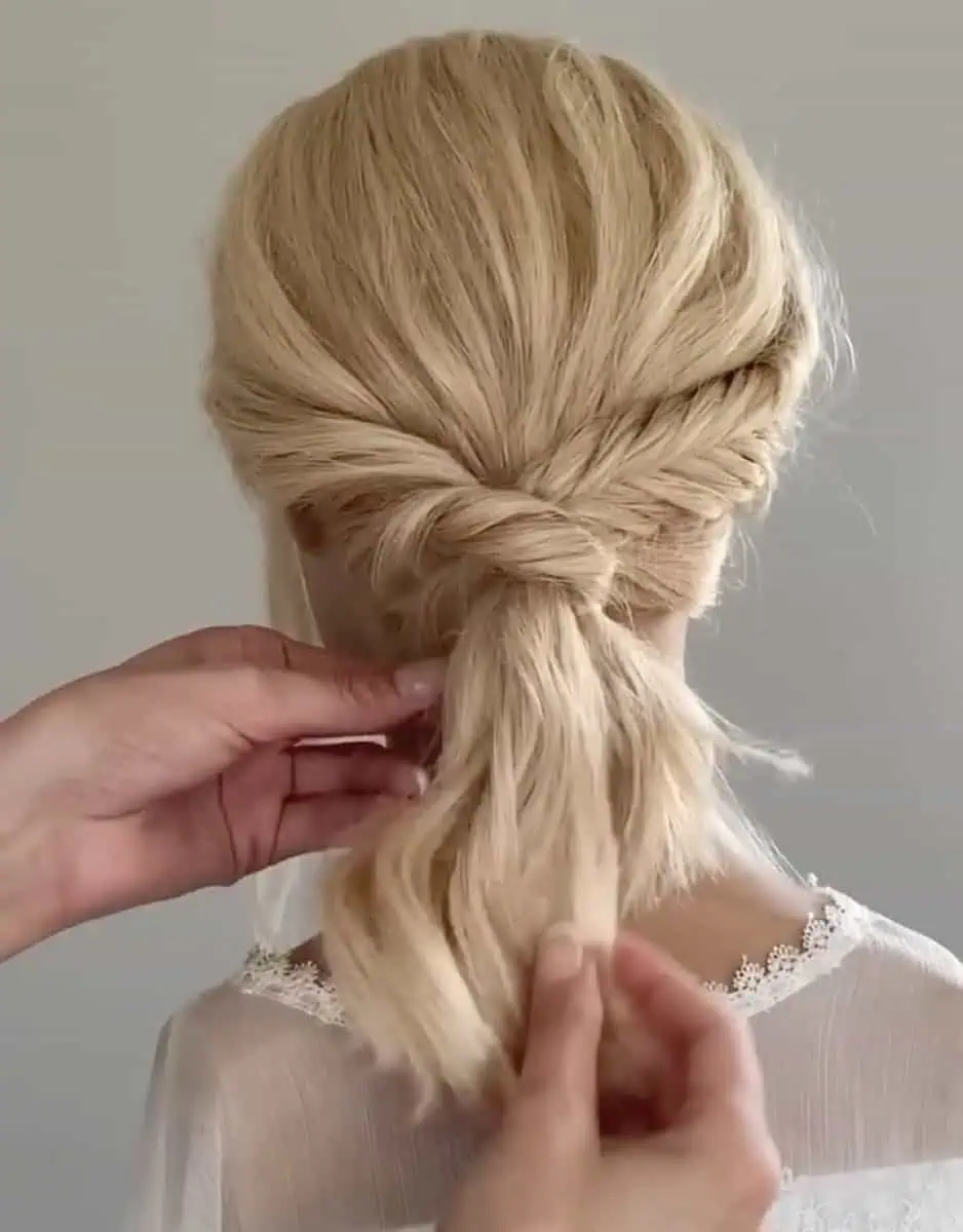 Textured Blonde Low Bun — Winter Date Night Hairstyles