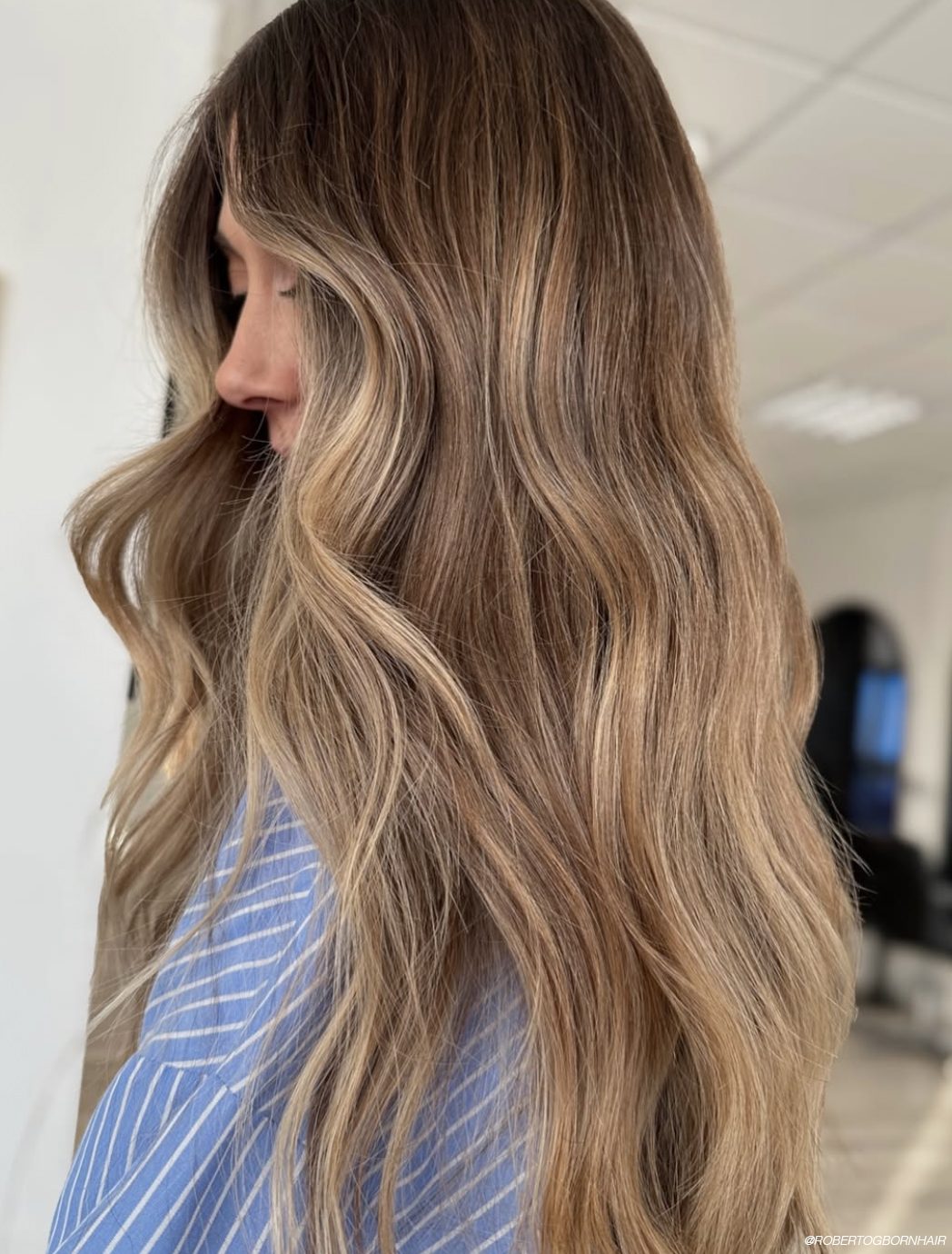 Side View Visual Idea Side View Visual Idea — Reverse Balayage