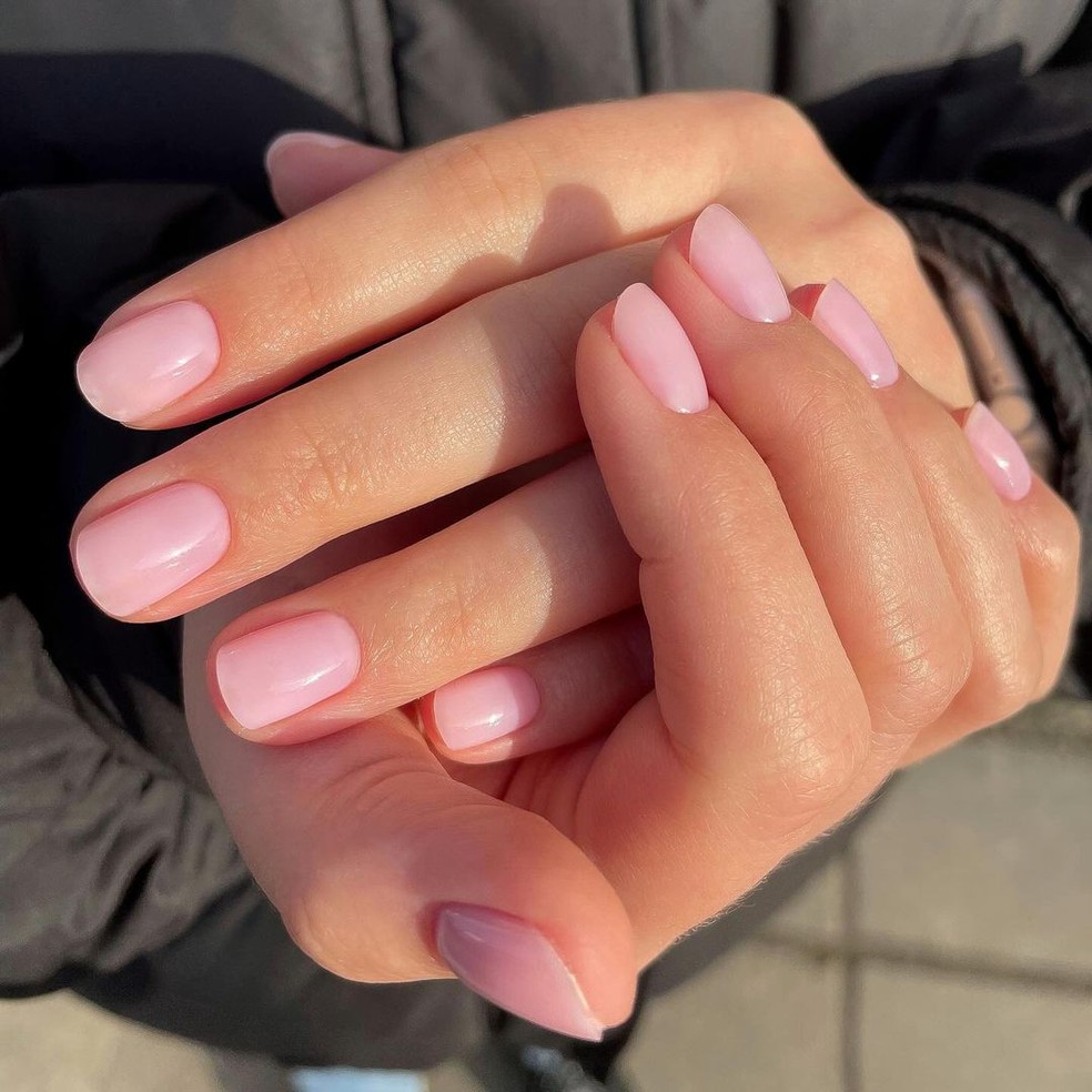 Sheer Light Pink Oval Nails Sheer Light Pink Oval Nails — Classy Winter Nails