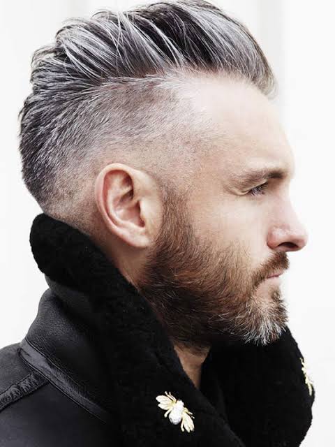 Undercut With Salt And Pepper Streaks Undercut With Salt And Pepper Streaks — Winter Hairstyles for Men