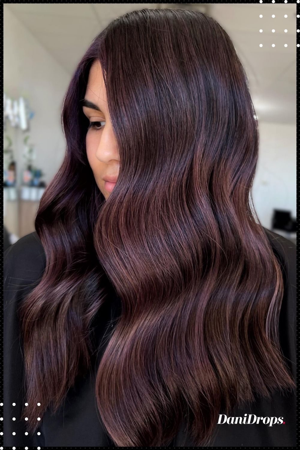 Collarbone Dark Brown With Subtle Plum Tones — Plum Hair Color