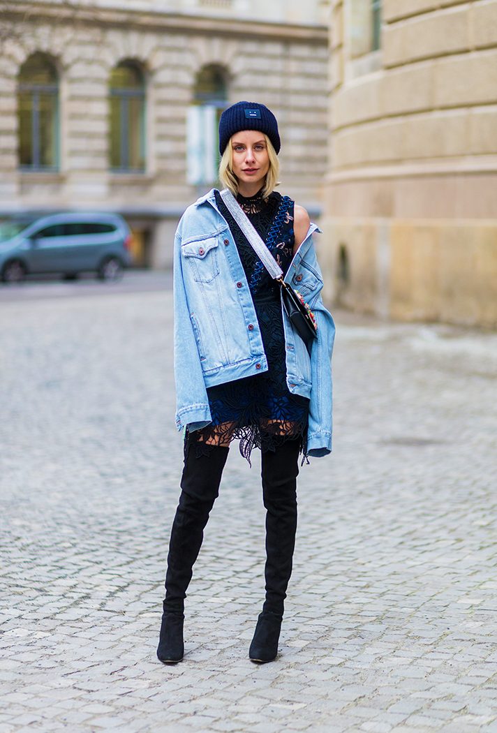 Evening Street Style Outfit Idea — Beanie Outfits