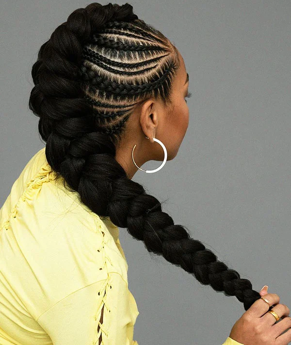 The Dramatic Braided Mohawk — Winter Braids for Black Women