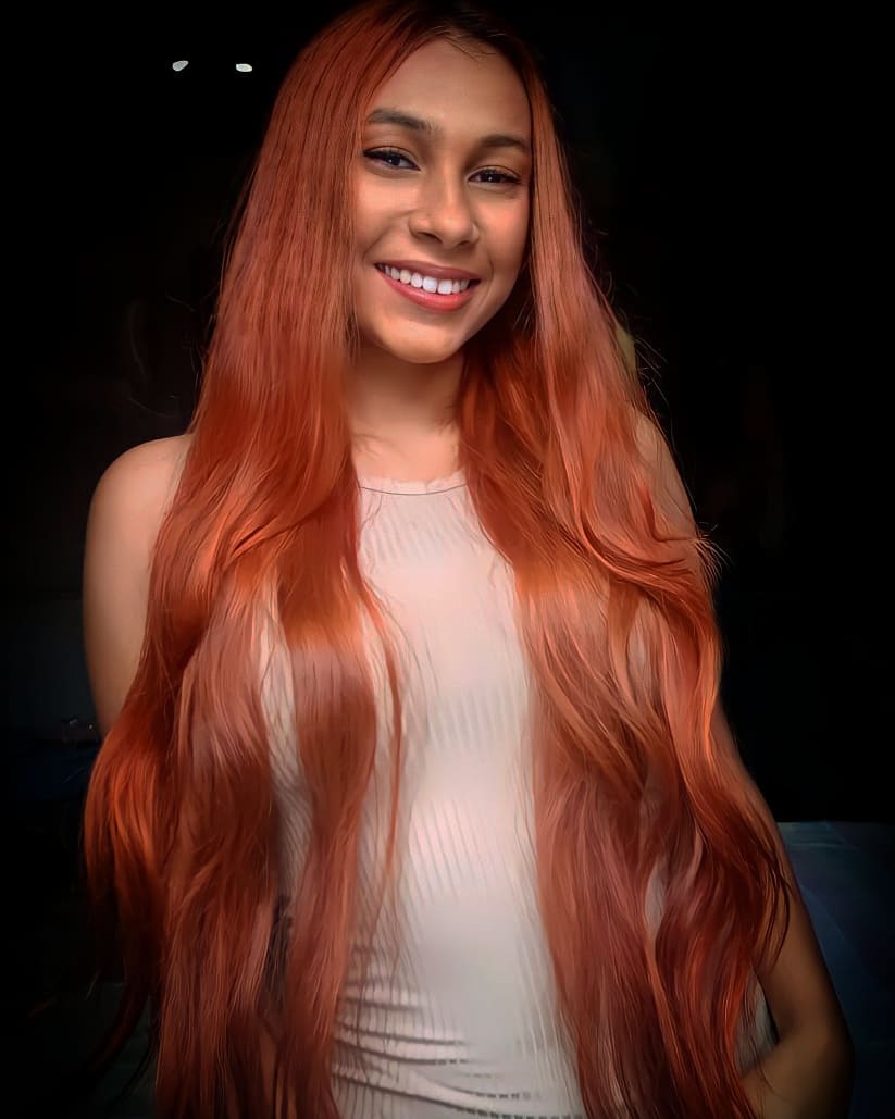Copper Red with Subtle Blonde Highlights Copper Red with Subtle Blonde Highlights — Winter Hair Colors for Redheads