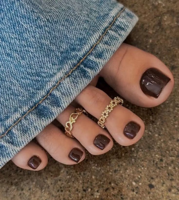 Sheer Pink Milky French Toes — Winter Toe Nails