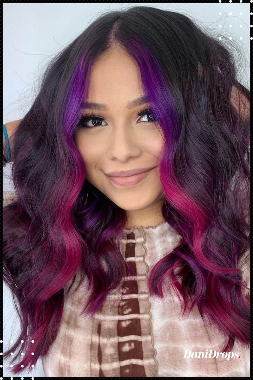 Bold Plum And Pink Highlights — Plum Hair Color
