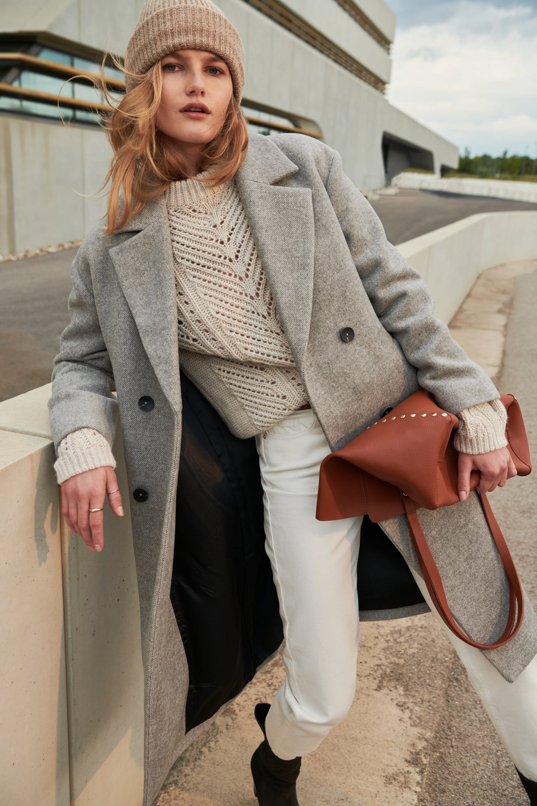Versatile Grey Wool Coat with Mixed Trousers — Cold Weather Outfits