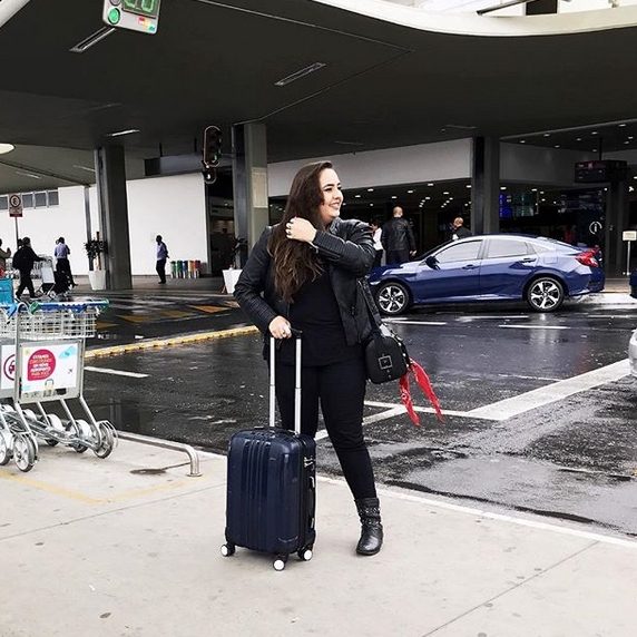All-Black Leather Jacket Ensemble for a Chic and Edgy Airport Vibe — Winter Airport Outfits