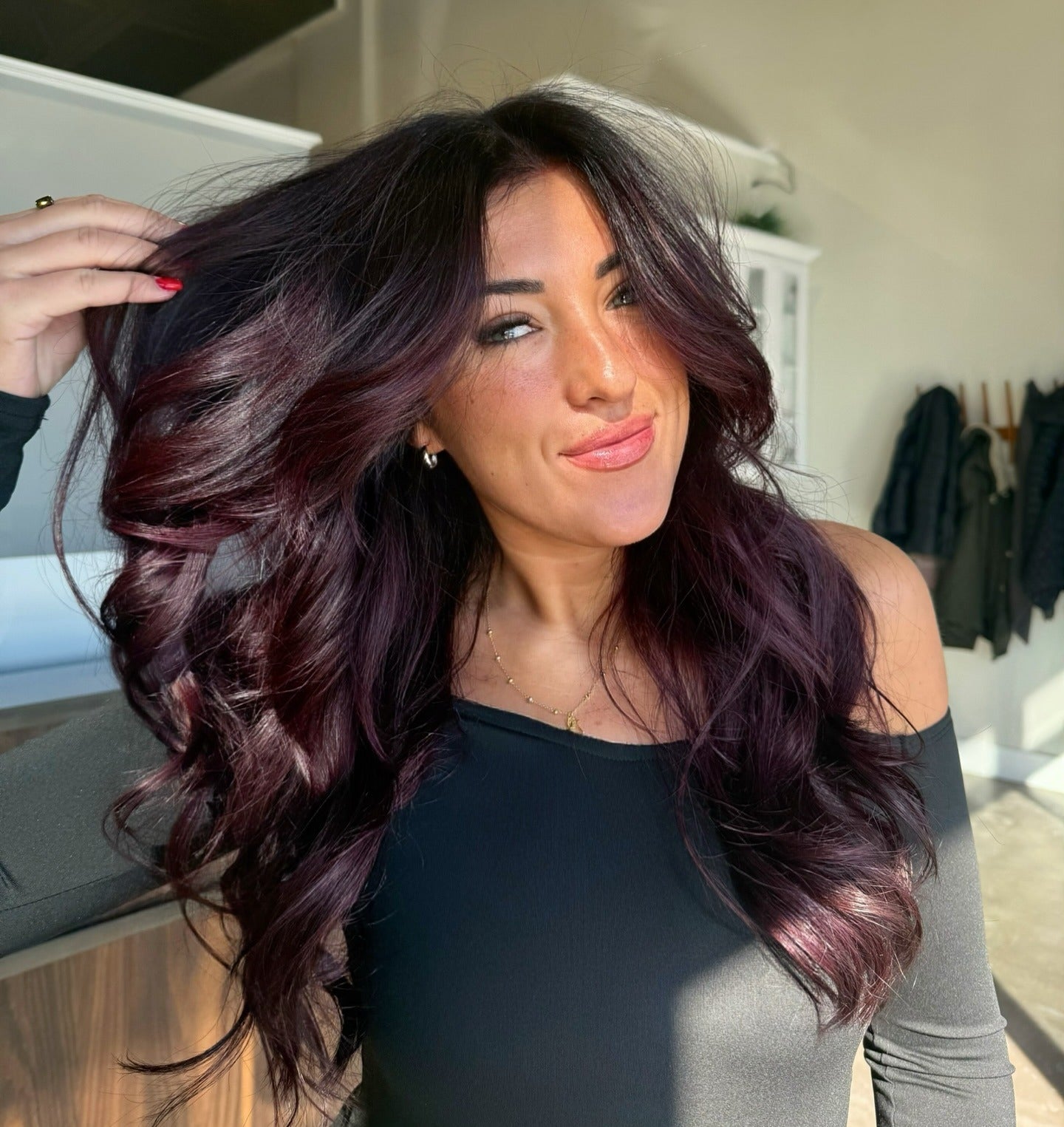 Dark Base With Deep Plum & Burgundy — Plum Hair Color