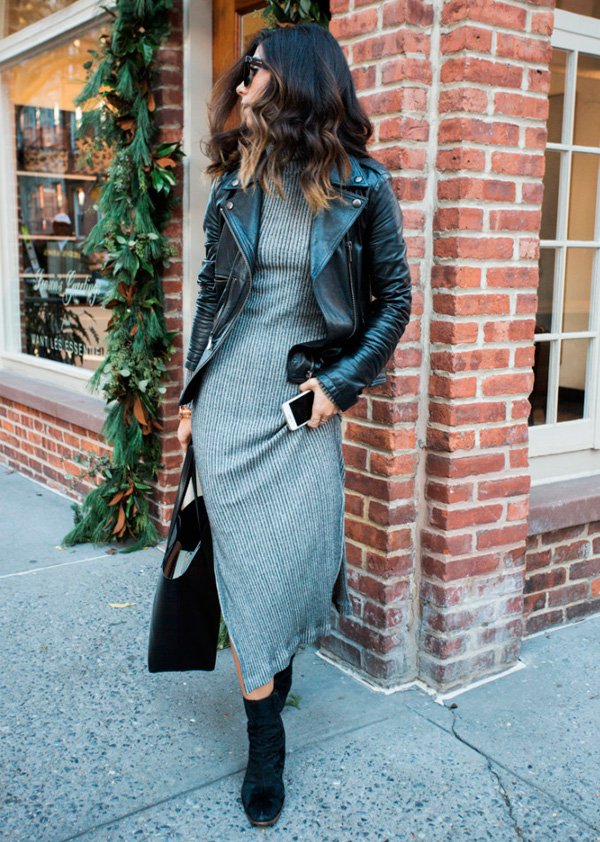 Black Ankle Boots Outfit Idea — Winter Work Outfits