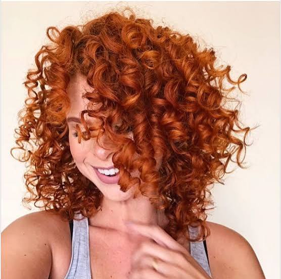 Bright Copper Shoulder Curls — Winter Red Hair Colors