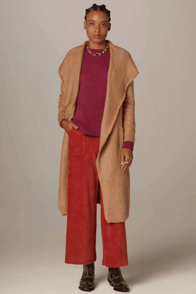Cozy Cardigan and Corduroy Pants: A Relaxed Rustic Vibe — Comfy Winter Outfits