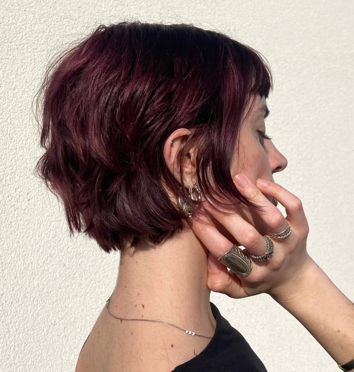 Choppy Shag With Micro Bangs — Winter Haircuts for Thin Hair