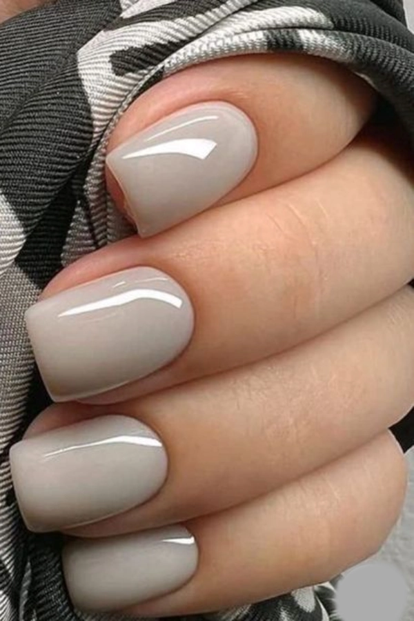 Light Beige Visual Idea — Winter Gel Nail Colors