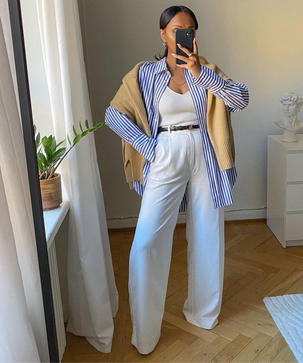 White Pointed Toe Heels Outfit Idea — Minimalist Winter Outfits