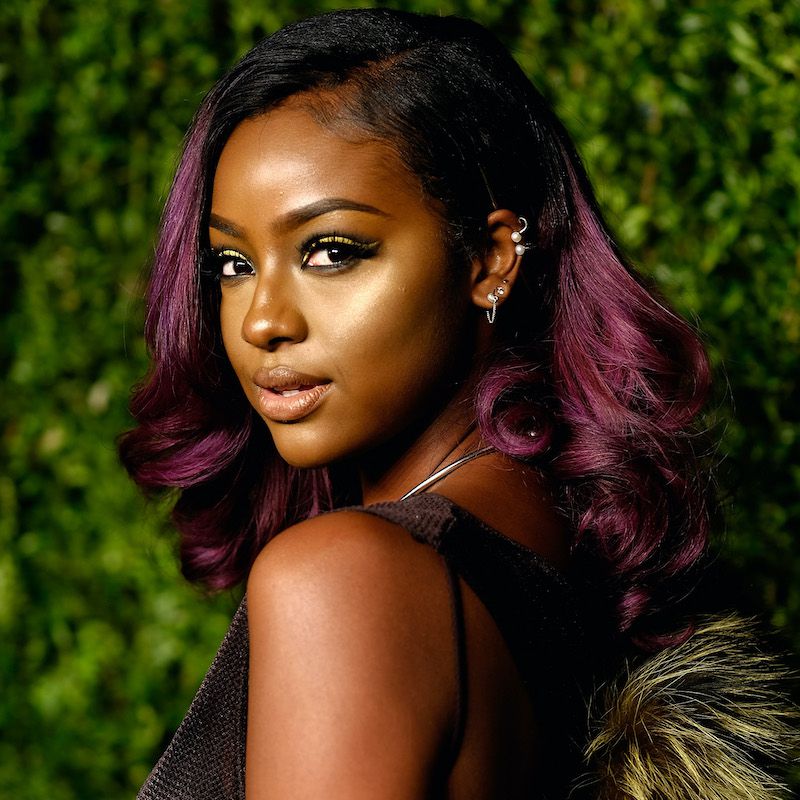 Vibrant Plum Angled Bob — Plum Hair Color