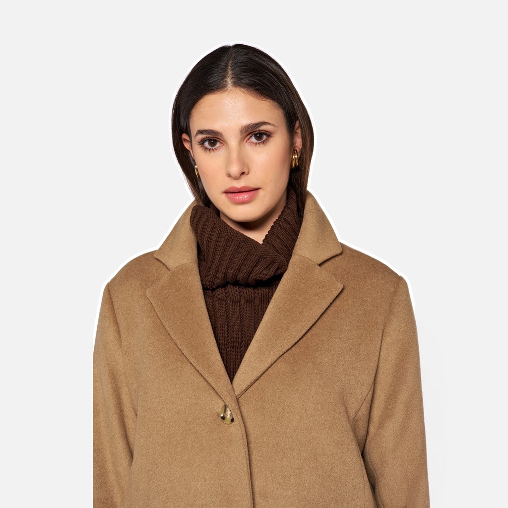 Fitted Camel Coat with Belted Waist — Camel Coat Outfits
