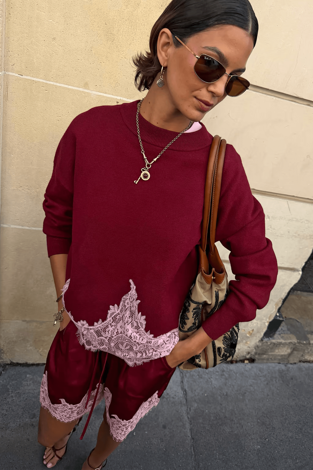 Cocktail Outfit Idea — Burgundy Outfits