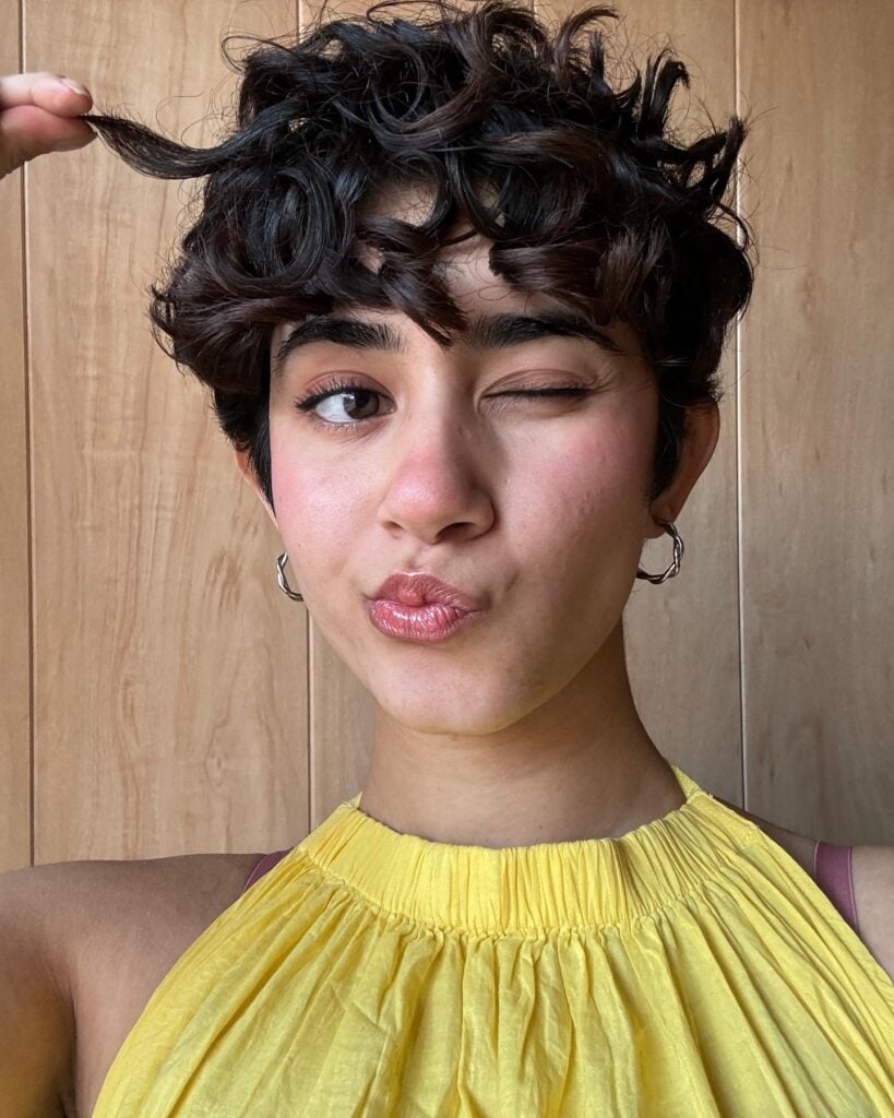 Layered Curly Pixie With Textured Top — Winter Haircuts for Curly Hair